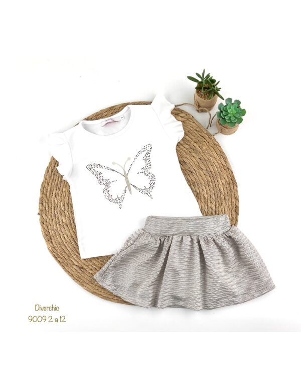 Conjunto mariposa falda
