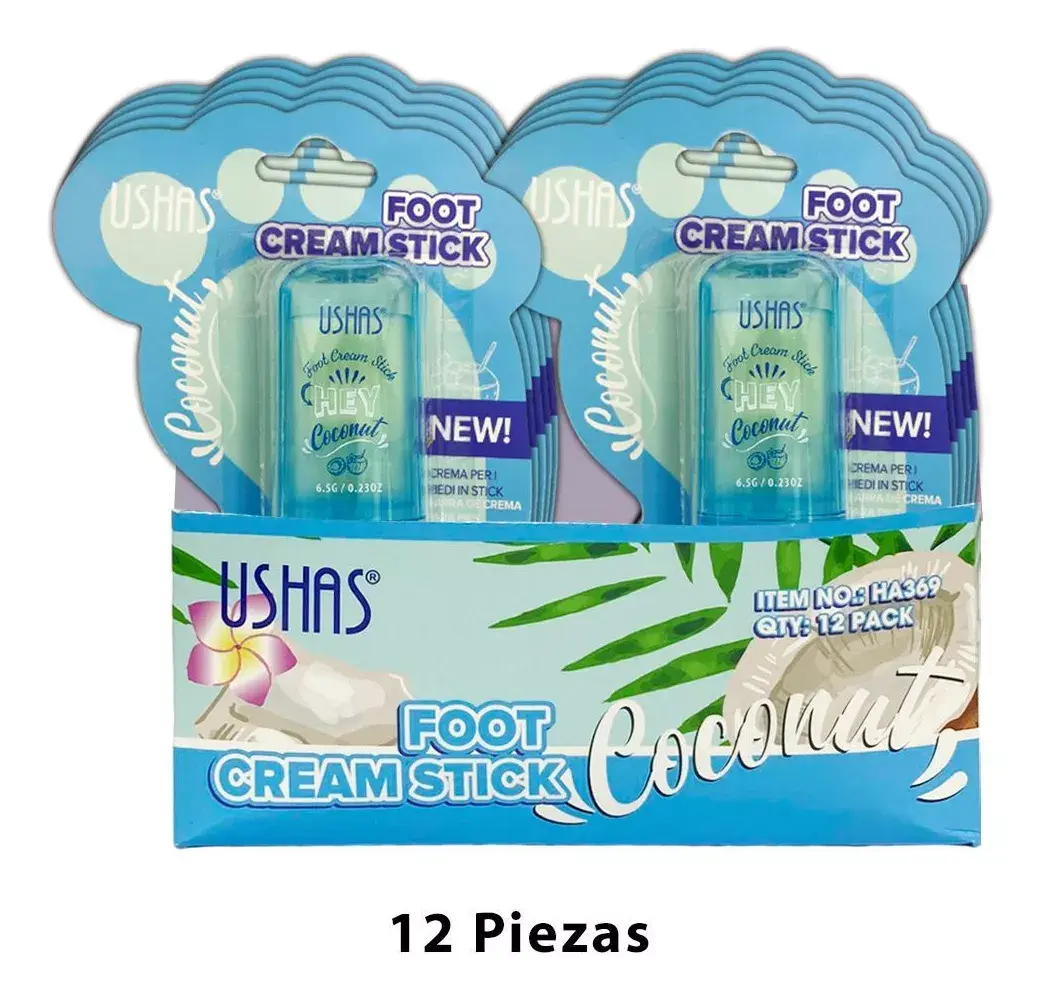 Crema en barra para pies Ushas Coconut 6.5 g 2 Crema en barra para pies Ushas Coconut