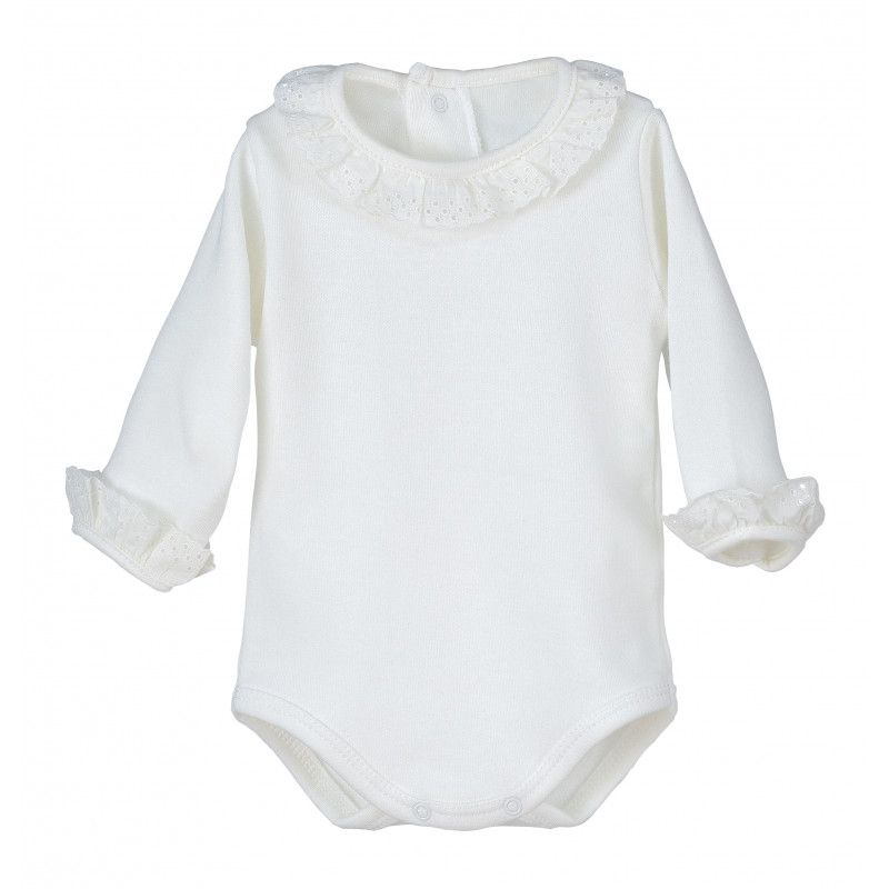 Body Puntilla Crudo | Elegancia y Comodidad para Bebés 1 Body Puntilla Crudo