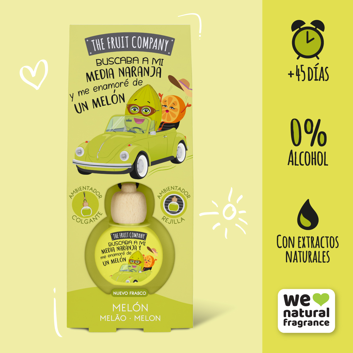 Ambientador de Coche Melón | Frescura dulce 3 Ambientador de Coche Melón | Frescura dulce
