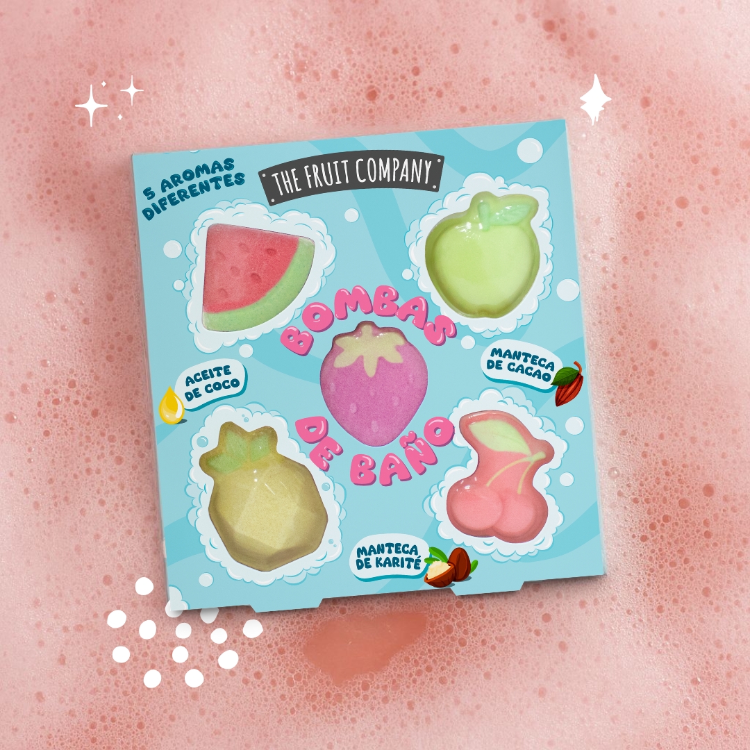 Bombas de Baño The Fruit Company | Relajación y aroma frutal 2 Bombas de Baño The Fruit Company | Relajación y aroma frutal