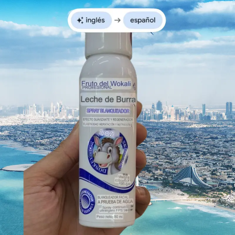 Spray blanqueador facial de leche de burra Fruit of the Wokali 180 ml 3 spray blanqueador leche de burra