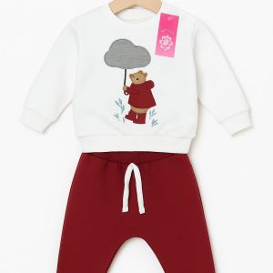 Conjunto Bebé Niño Oso Paraguas | Set de Algodón, Suavidad y Diseño Original