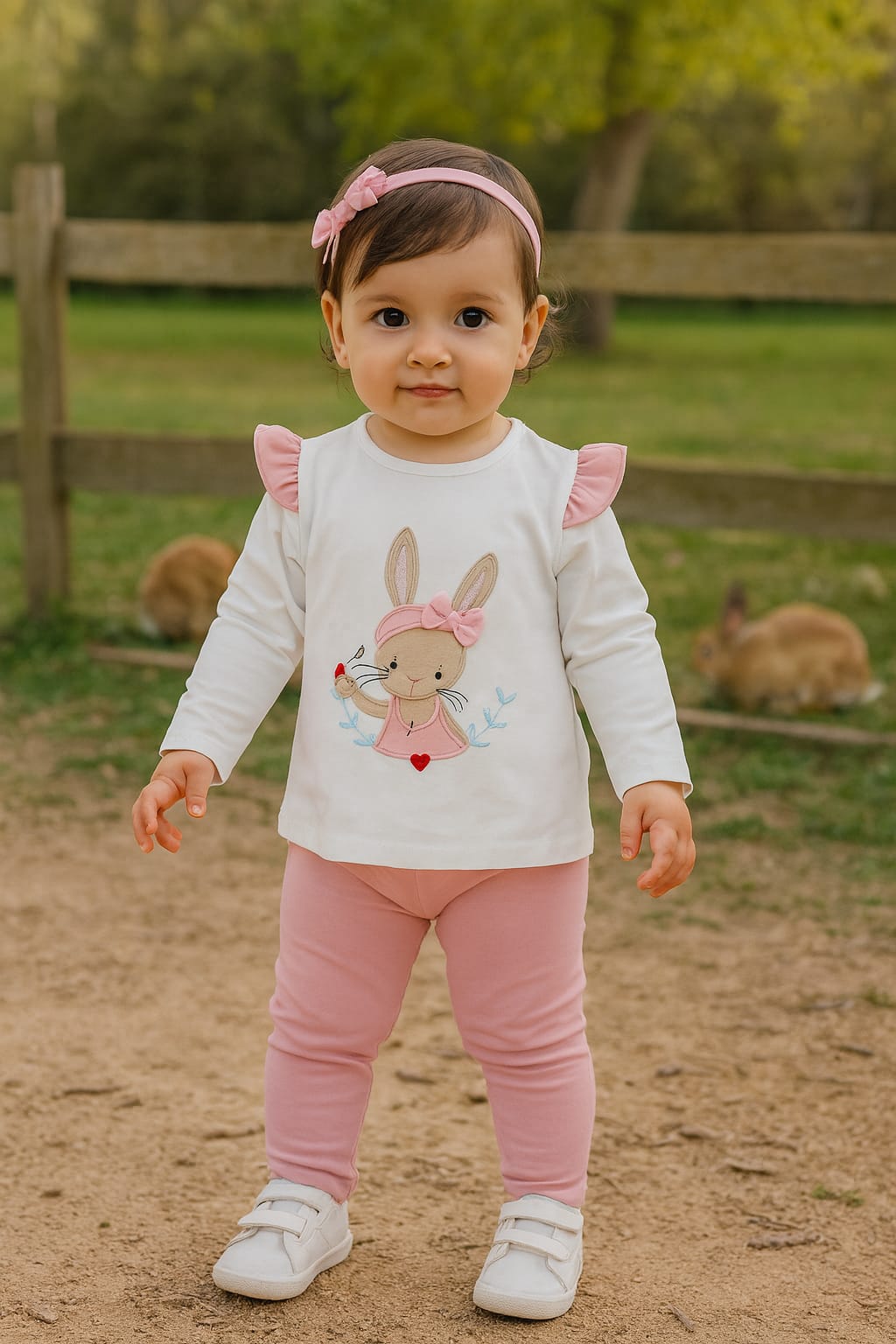 Conjunto de bebé niña con diseño de conejita | Mañacos 1 Conjunto de bebé niña con diseño de conejita | Mañacos