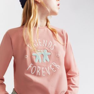 Camiseta Afelpada Niña Friends Forever | Calor, Suavidad y Mensaje Amistoso