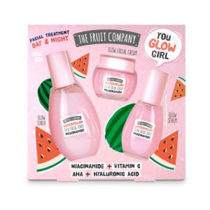 Set Facial Glow Girl Watermelon | Tónico, Sérum y Crema | The Fruit Company