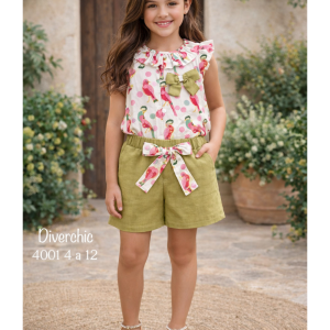 Home 7 Conjunto niña pajaritos Alma Petit