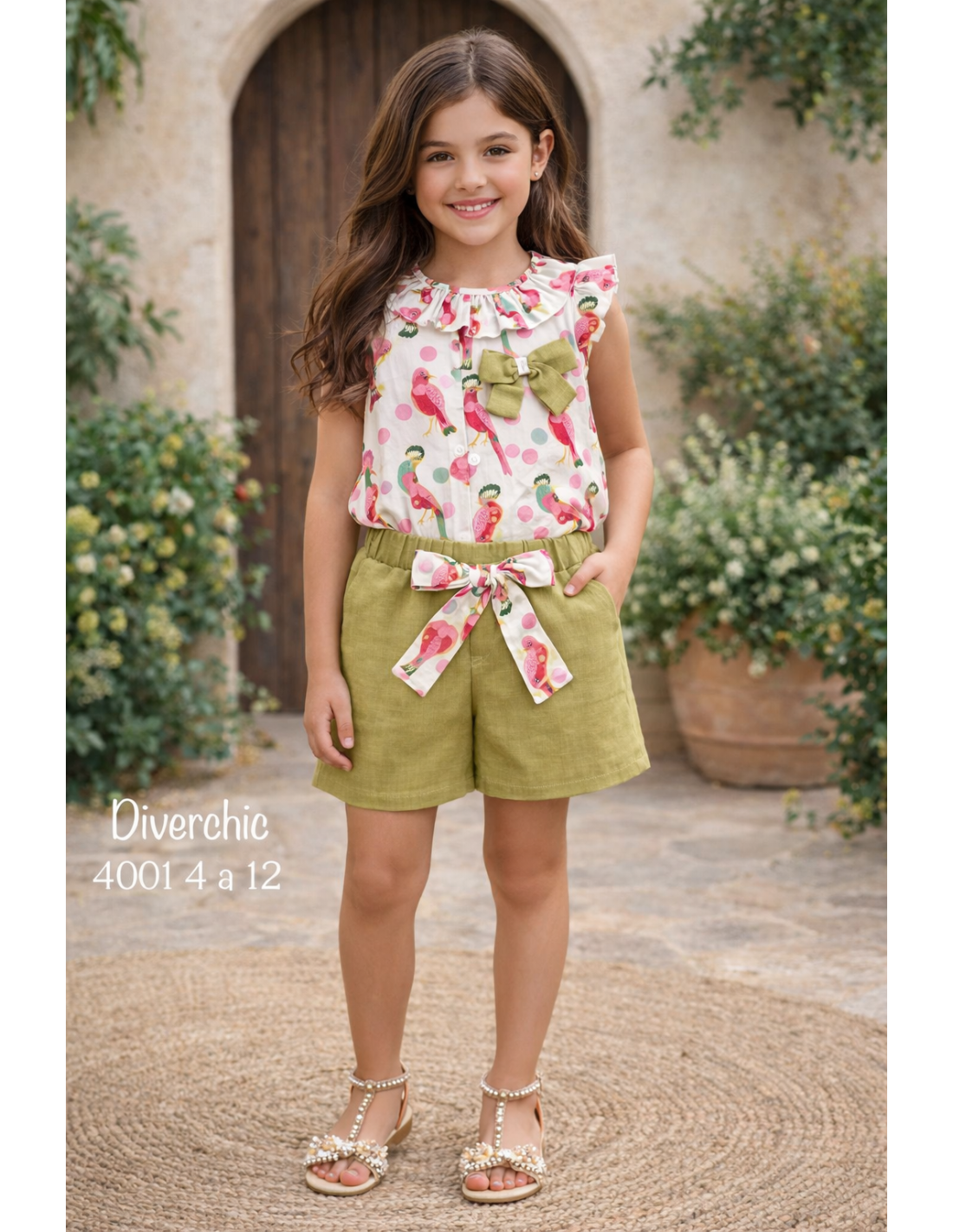 Conjunto niña pajaritos Alma Petit 1 Conjunto niña pajaritos Alma Petit