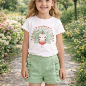 Home 22 Conjunto niña pavo real sport