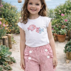 Conjunto niña verano peces