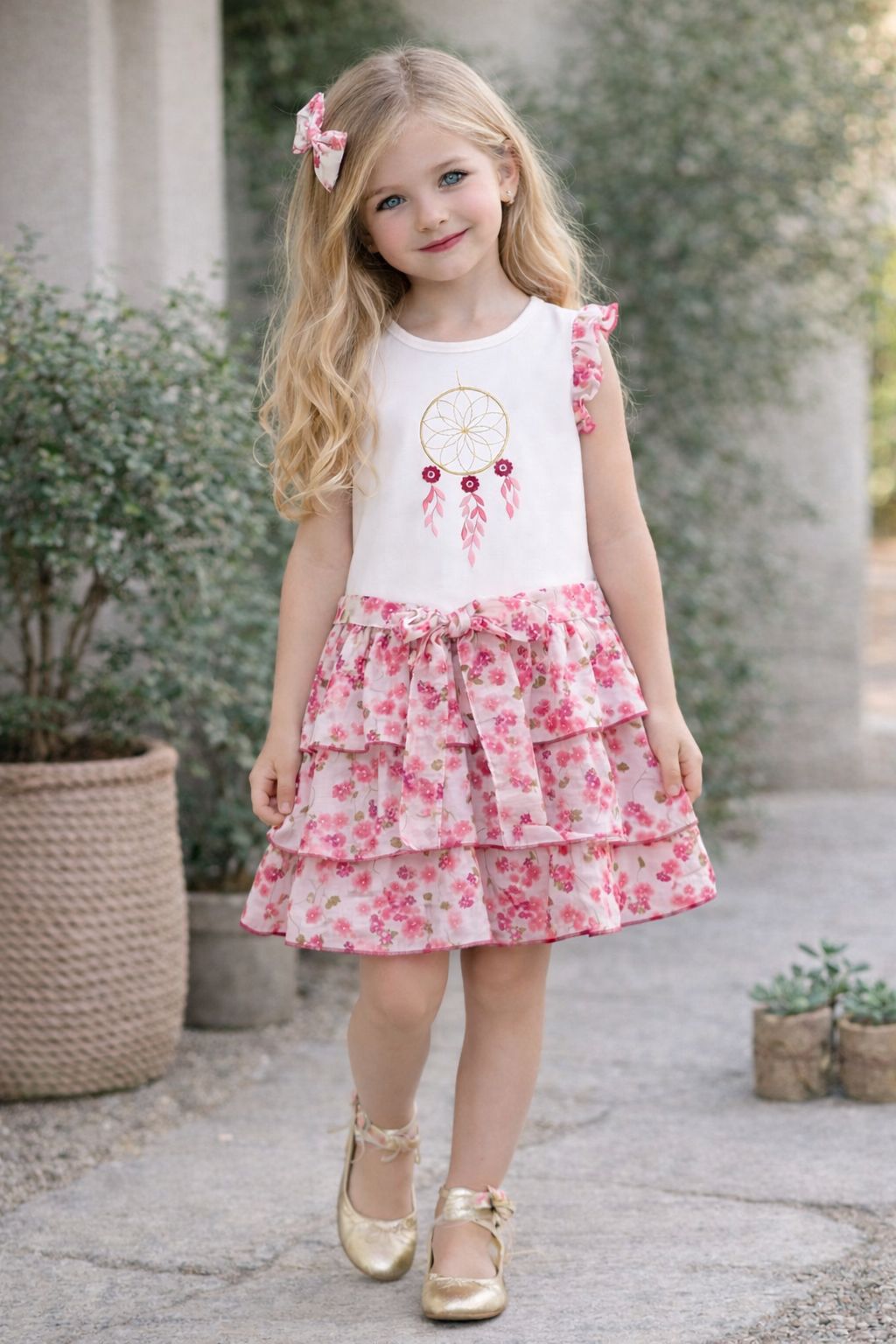 Vestido niña flores 1 Vestido niña flores