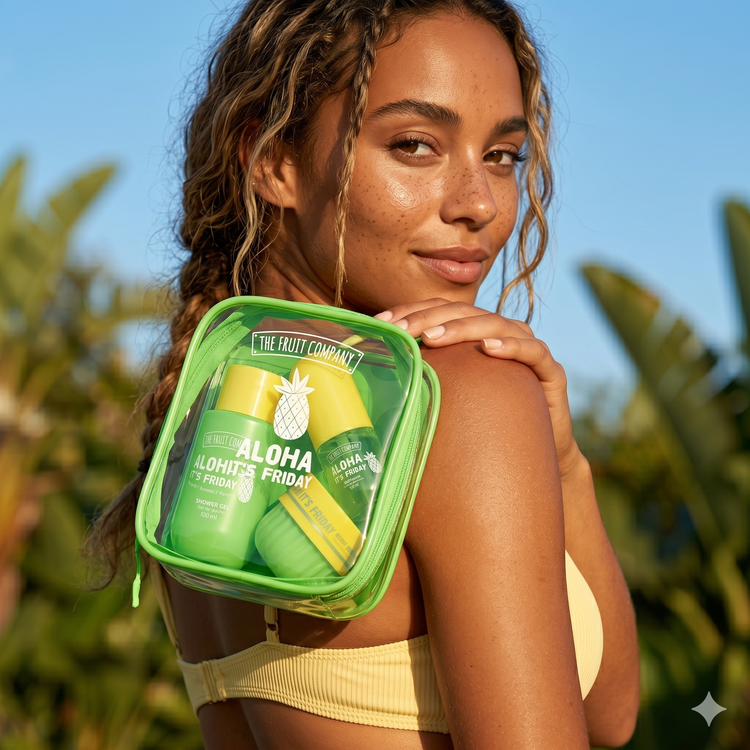 Sets cuidado corporal bikini party The Fruit Company 4 Sets cuidado corporal bikini party The Fruit Company