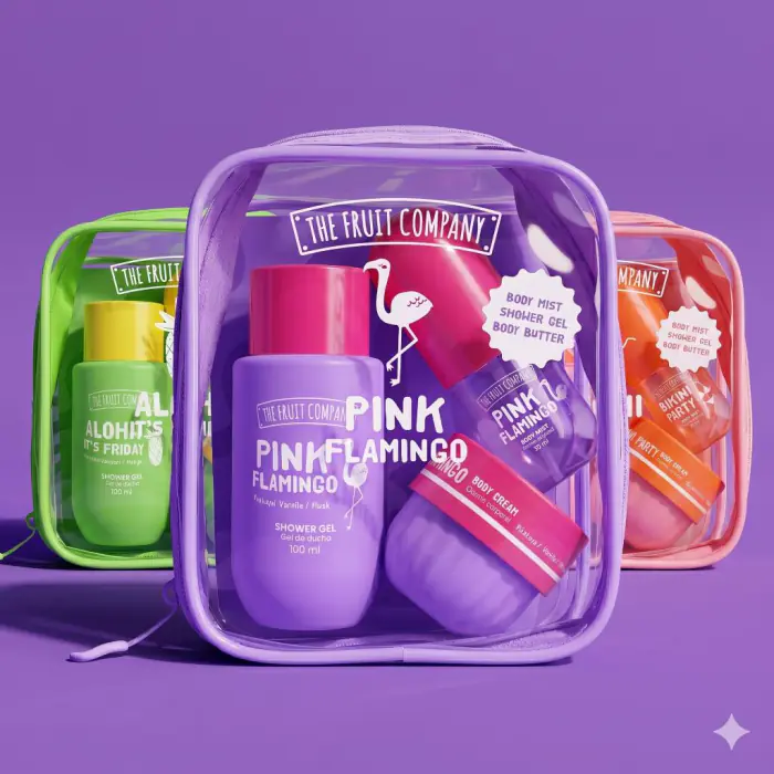 Sets cuidado corporal bikini party The Fruit Company 7 Sets cuidado corporal bikini party The Fruit Company