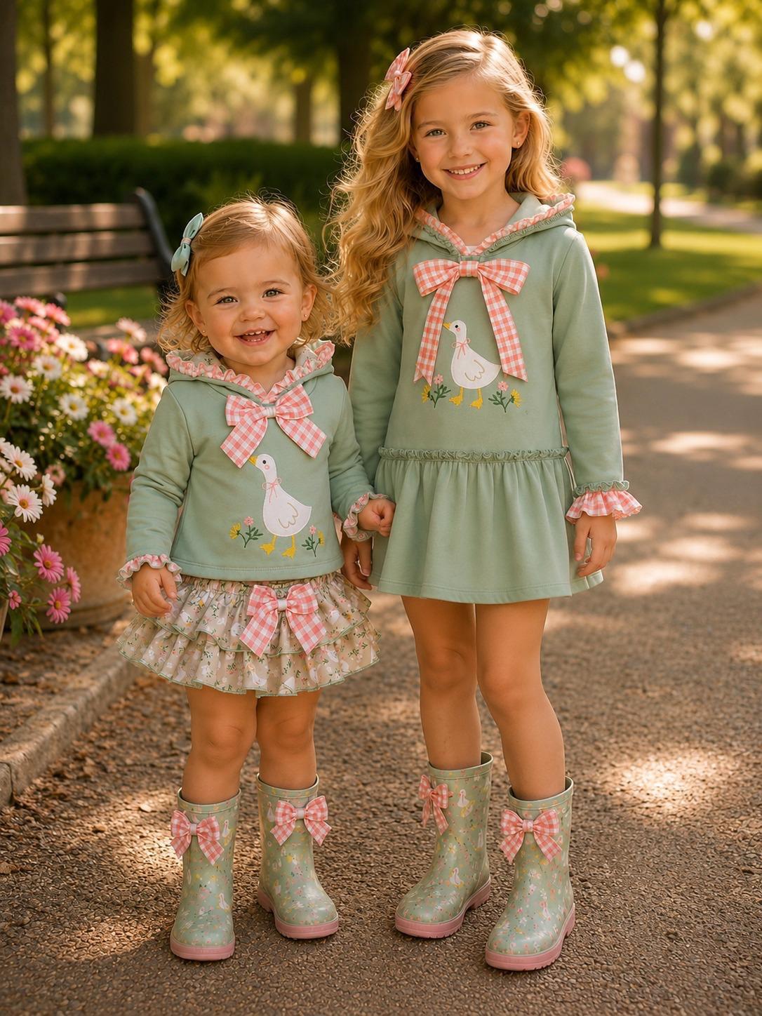 Vestido niña modelo patitos de Alma Petit 2 Vestido niña modelo patitos de Alma Petit