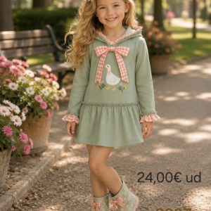 Vestido niña modelo patitos de Alma Petit