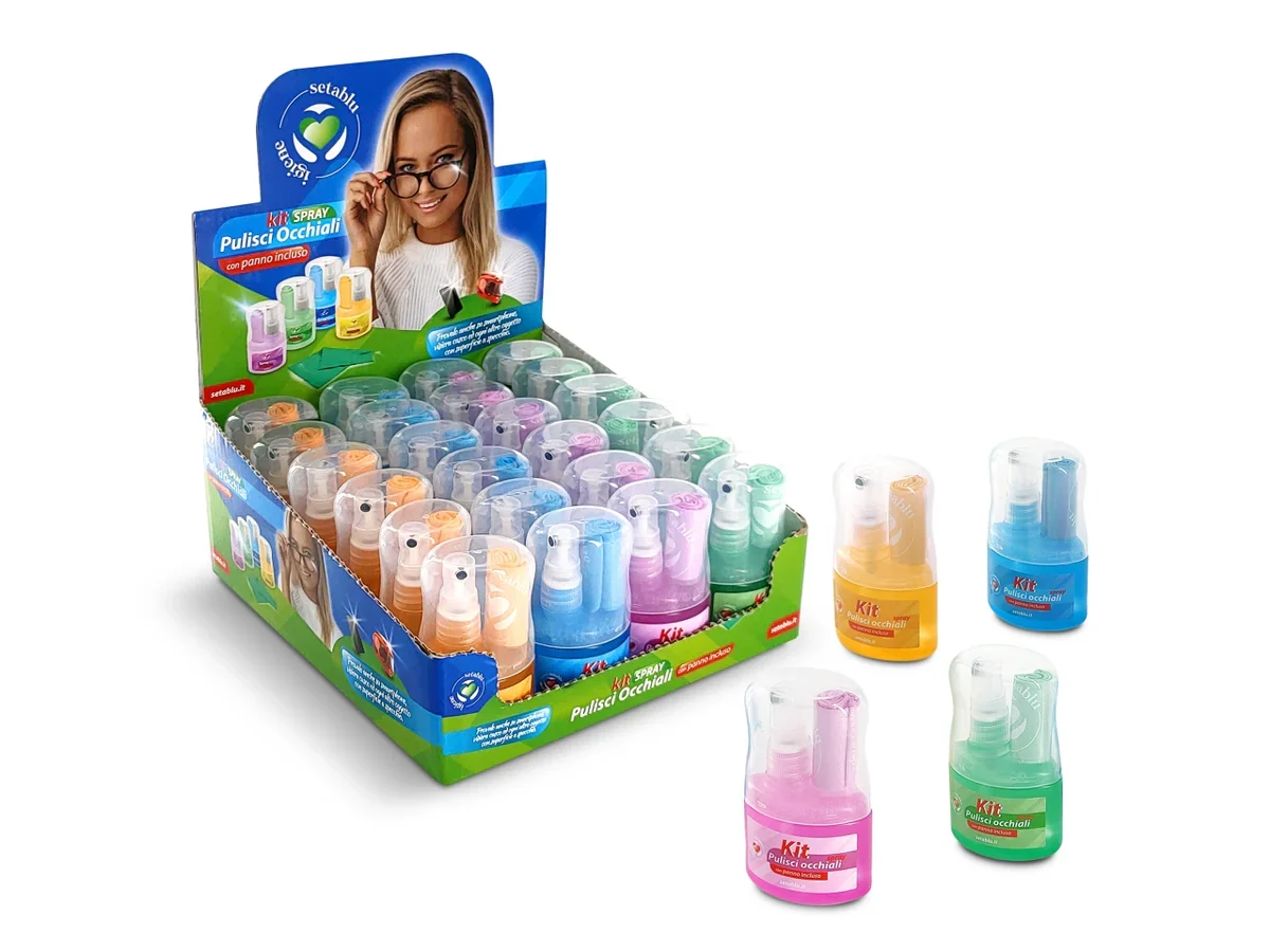 Setablu Kit Pulisci Occhiali Spray y paño de 3 colores de 30ml 1 Setablu Kit Pulisci Occhiali Spray y paño de 3 colores de 30ml