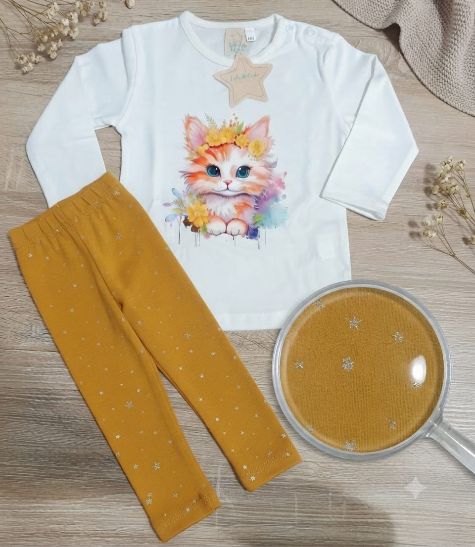 Conjunto niña gato afelpado de Lolita Kids 2 Conjunto niña gato afelpado de Lolita Kids
