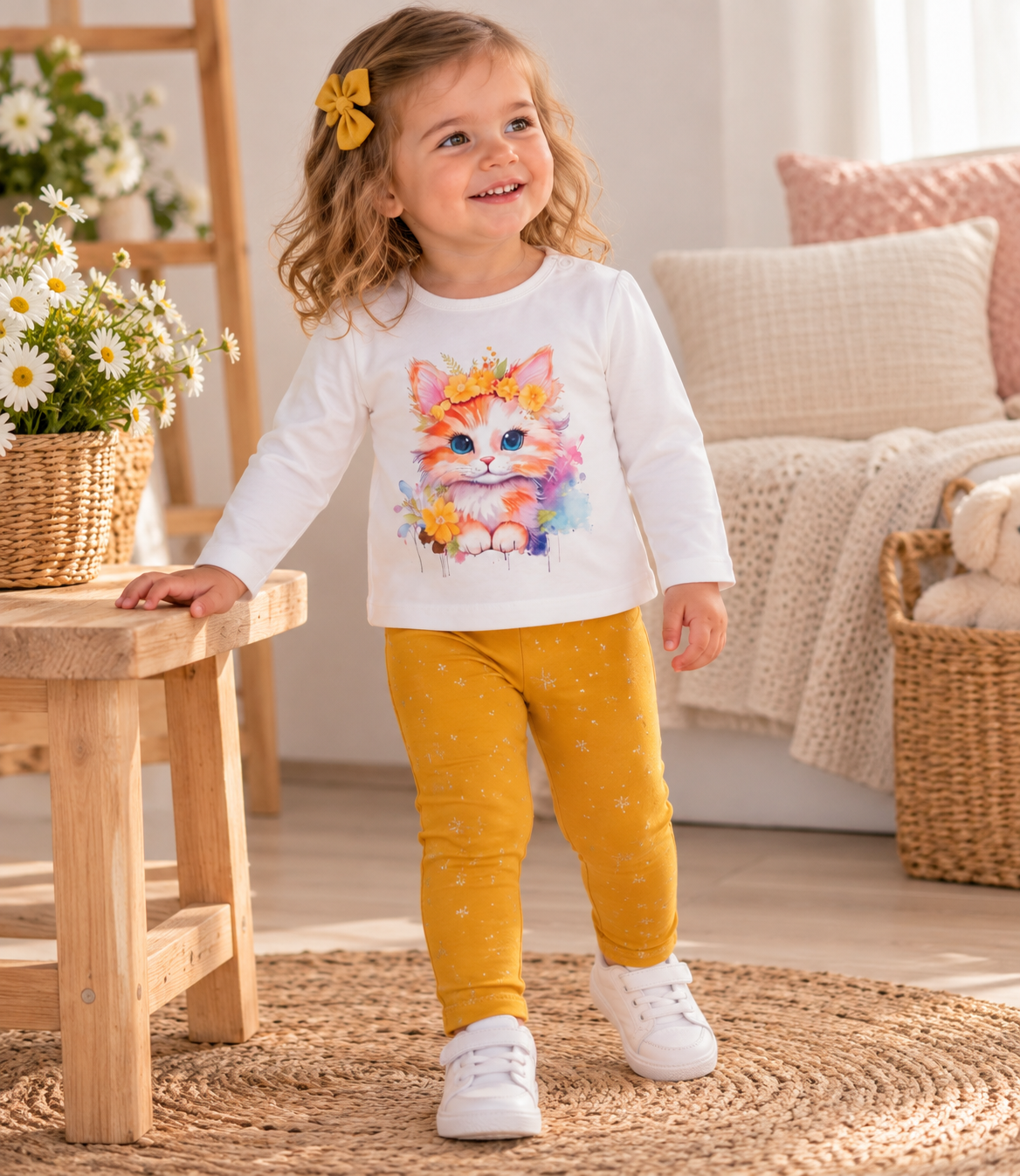 Conjunto niña gato afelpado de Lolita Kids 1 Conjunto niña gato afelpado de Lolita Kids